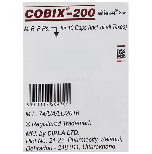 cobix 200mg capsule 10's